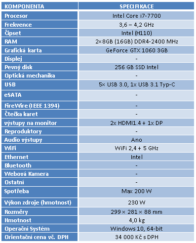 Asus R.O.G. GR8 II: Herní miniPC s Core i7-7700 a GTX 1060