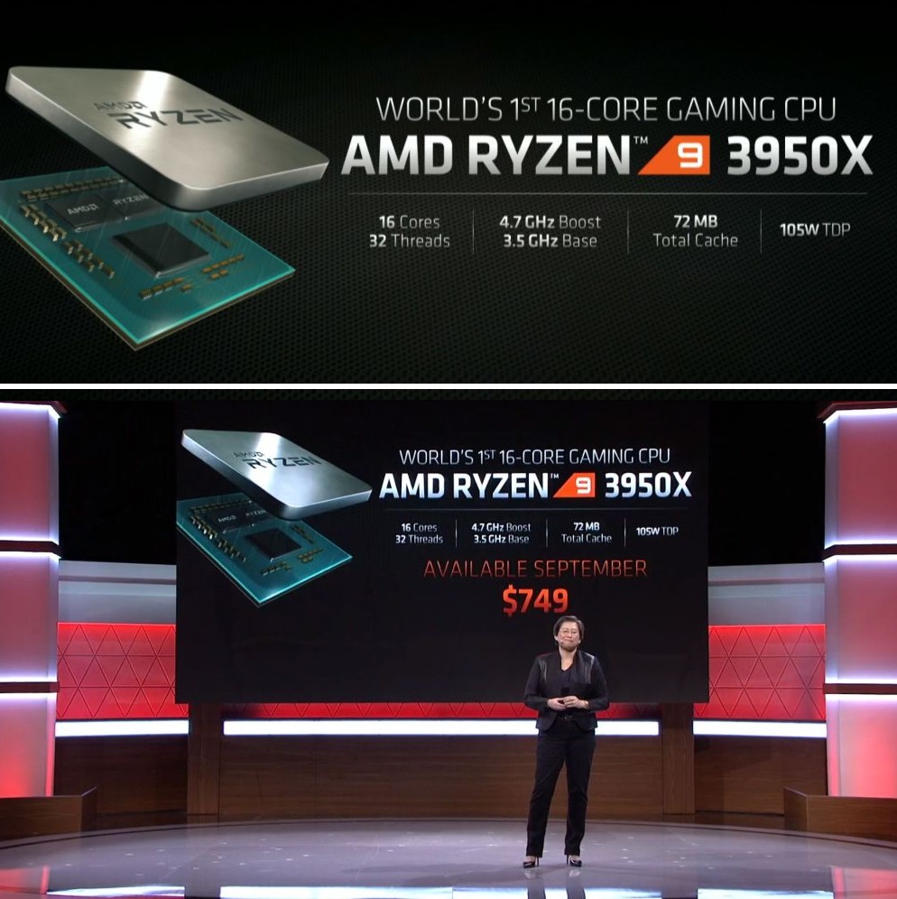 AMD představilo ultravýkonný šestnáctijádrový Ryzen 9 3950X