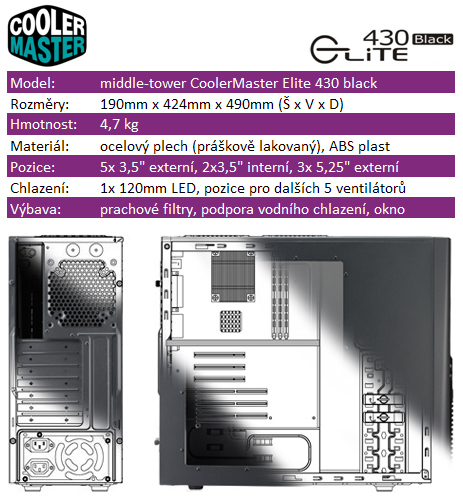 CoolerMaster Elite 430 - hodně muziky za málo peněz