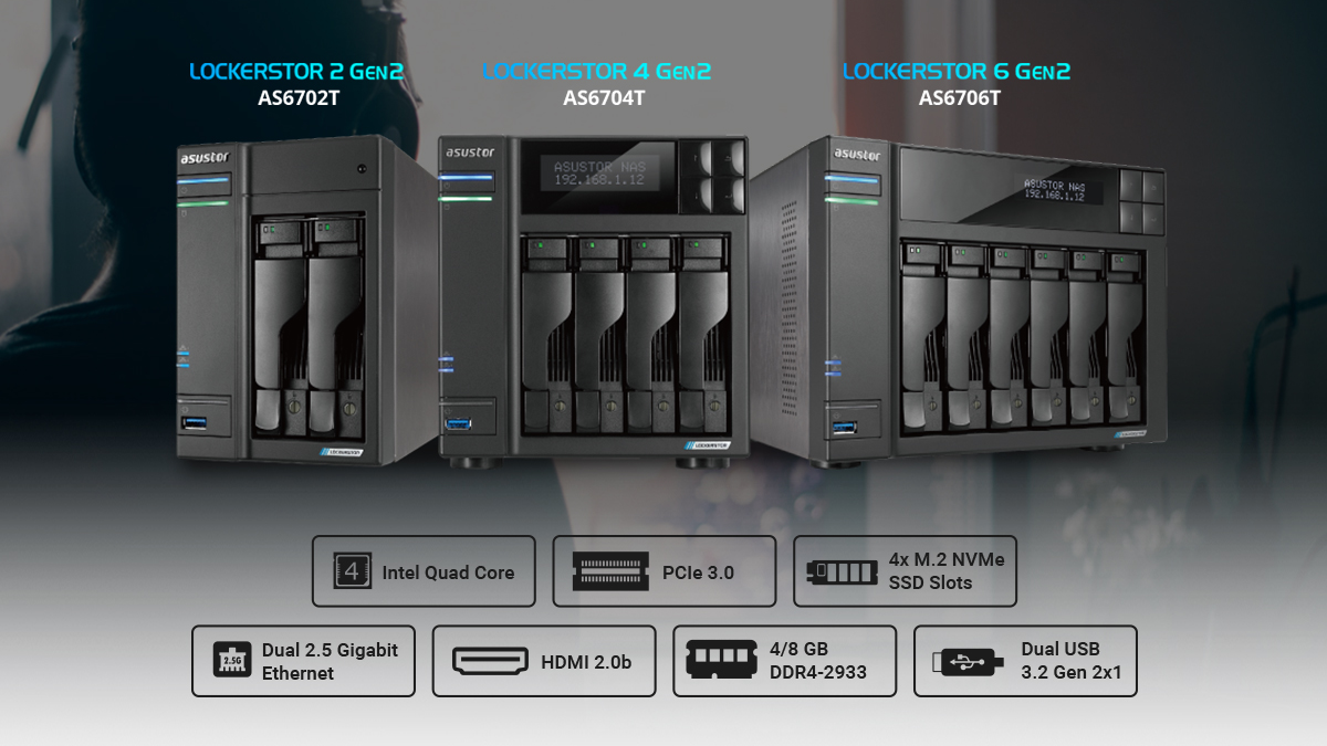 Asustor uvádí novou generaci serverových NAS Lockerstor Gen2 Series