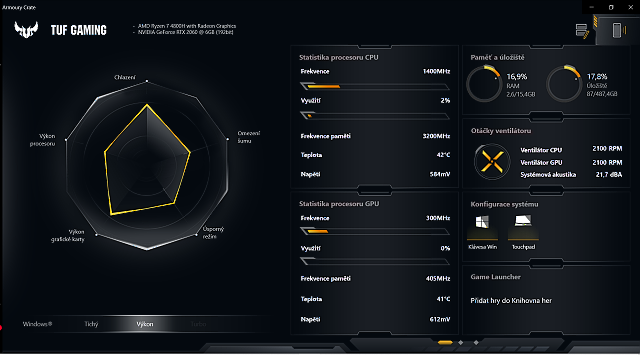 AMD proti Intelu: ASUS TUF A15 a Lenovo Legion 5P