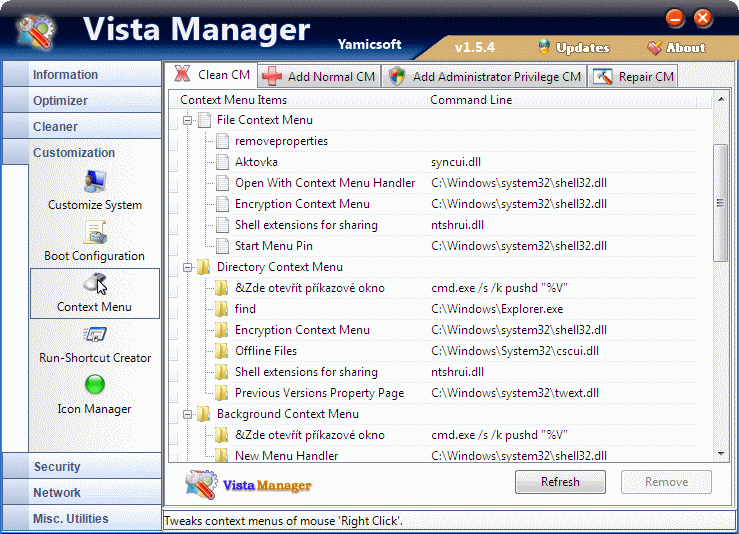 Vista Manager - mocný správce Windows