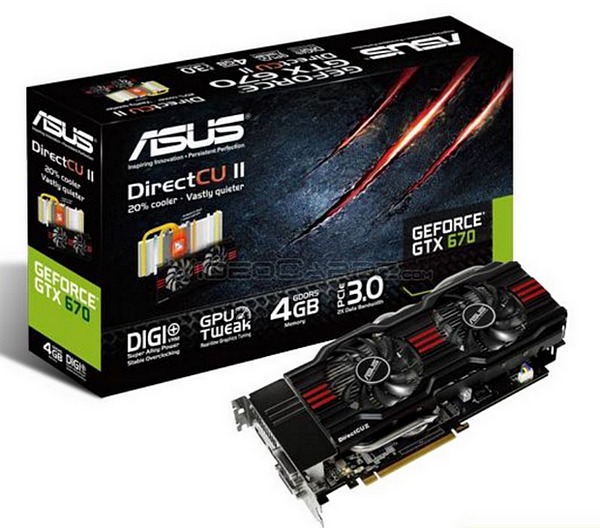 ASUS připravuje GeForce GTX 670 DirectCU II s 4 GB paměti
