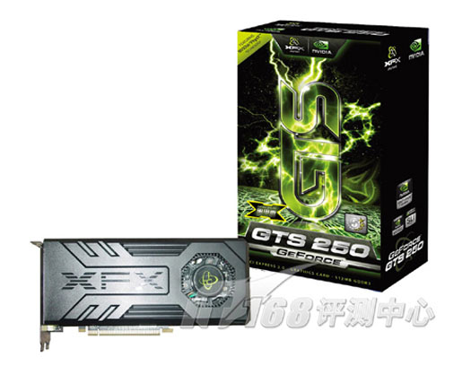 XFX GeForce GTS 250 vyfocena