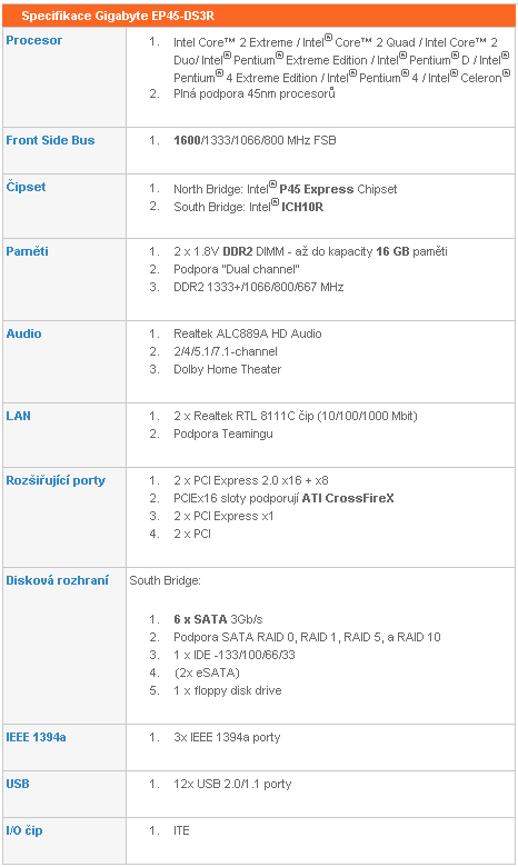 Třikrát desky s Intel P45 Express do tří tisíc