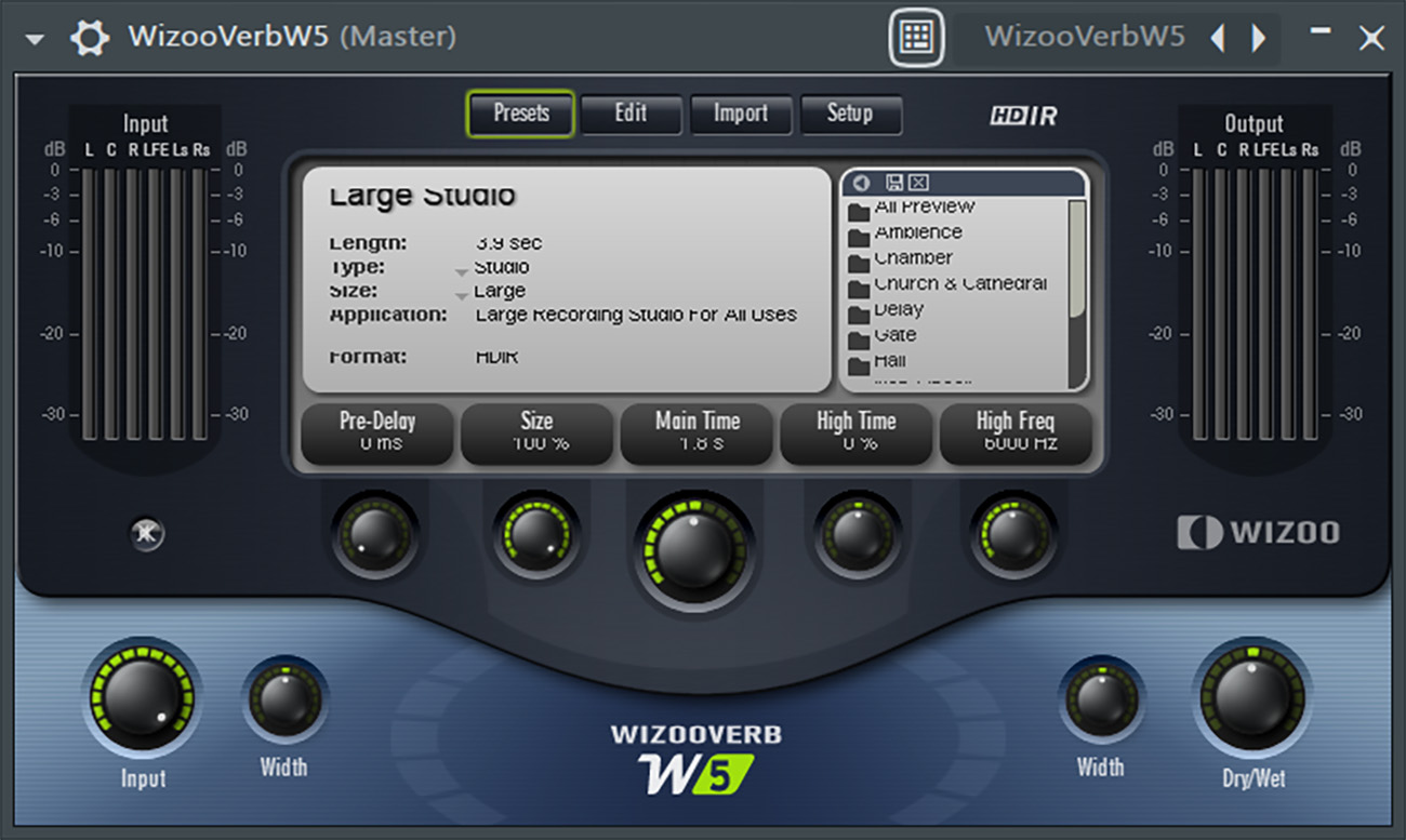 Reverb Wizooverb W5 z r. 2005 je skvělý, při nastavení max. kvality jej však naživo neutáhnou ani nejsilnější procesory dneška