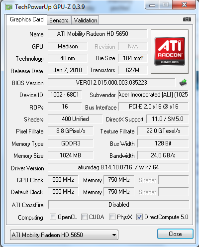 Acer Aspire 5740G — herní stroj za lidovou cenu