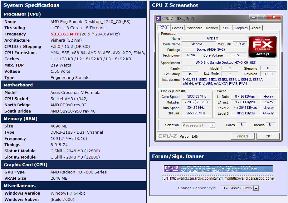 Taktování AMD FX Vishera – dosáhli jsme až na 5833 MHz