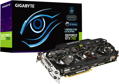 GIGABYTE představil GeForce GTX 760 OC WindForce se 4 GB pamětí
