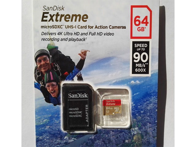 SanDisk MicroSDXC 64GB Extreme UHS-I U3