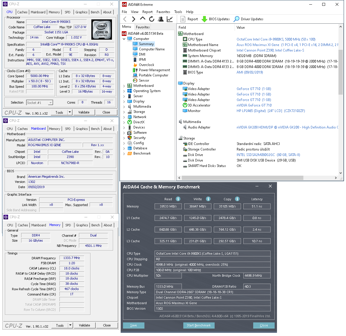 Deska Asus Maximus XI Gene + Core i9–9900KS