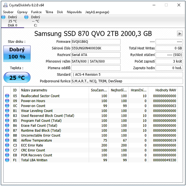 SSD disk Samsung 870 QVO 2TB: Solidní kapacita i cena, ale...