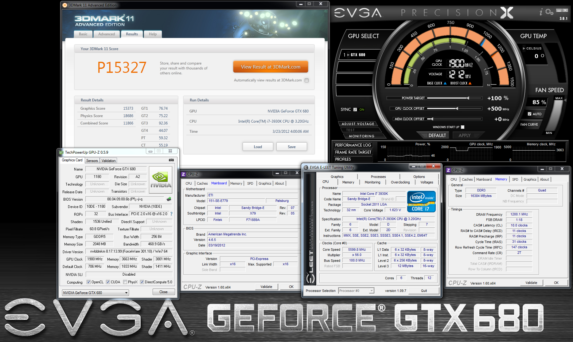 GeForce GTX 680 přetaktovaná na 1,9 GHz