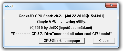 GPU-Shark 0.21 - detekční nástroj s podporou GTX 460