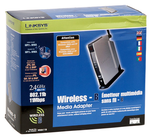 Linksys WMA-11B aneb jak na multimédia po celém bytě bez drátů