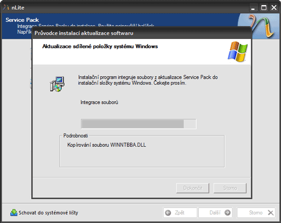 nLite: Instalace Windows XP SP3 na míru