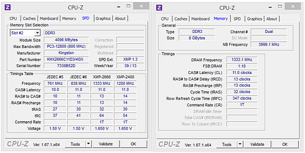 Kingston zrychluje – test 2800 a 2666MHz kitů DDR3 (2× 4 GB)