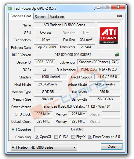 GPU-Z 0.5.7 pro nové Radeony HD 7000