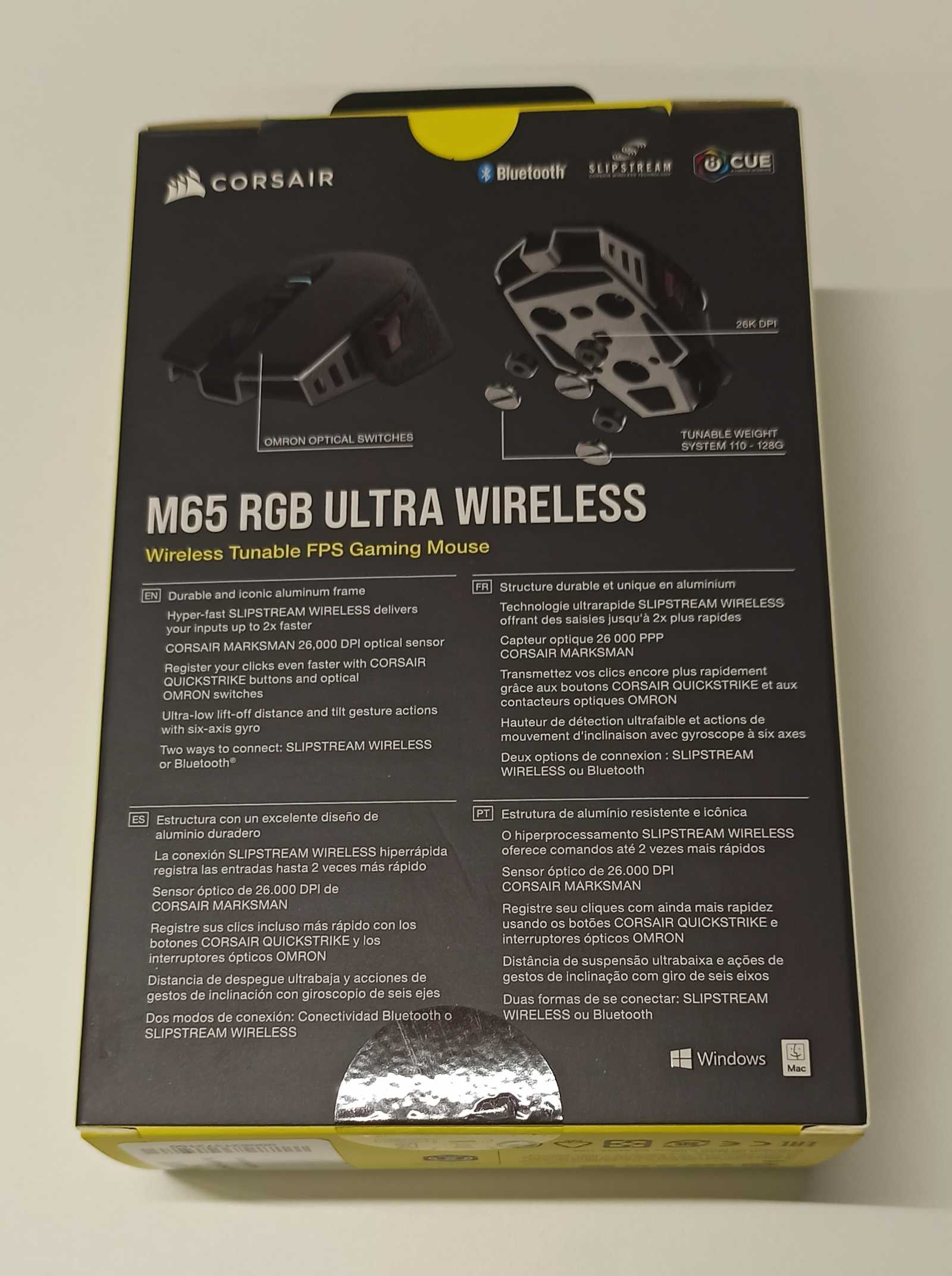 Corsair M65 Ultra RGB Wireless – Designová herní myška bez vodítka