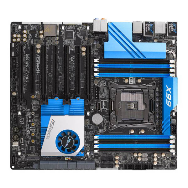 ASRock X99 WS-E/10G: základní deska do pracovních stanic vybavená čtyřmi síťovými porty a sedmi sloty PCIe x16