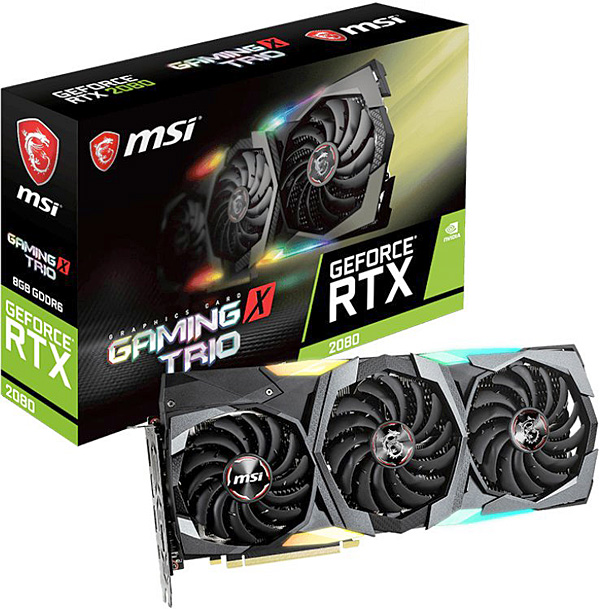 Grafická karta nVidia GeForce RTX 2080 – MSI GeForce RTX 2080 GAMING X TRIO 8G