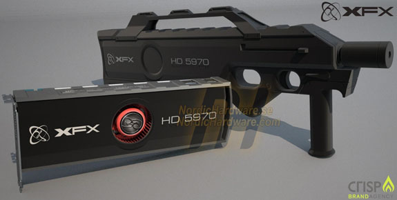 XFX Radeon HD 5970 ve tvaru samopalu!