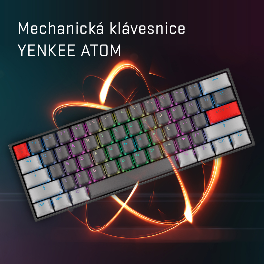 Yenkee Atom: kompaktní mechanická klávesnice