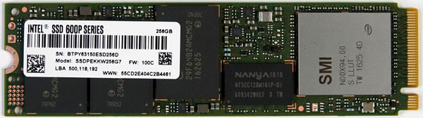 SSD disk Intel SSD 600p (M.2) – 256GB