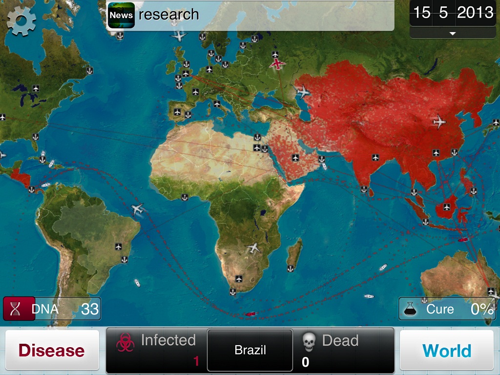 Ebola zvedla zájem o hru Plague Inc., v ní se snažíte o šíření nemoci