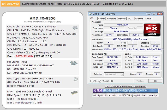 S procesorem AMD FX-8350 byla pokořena frekvence 8,67 GHz