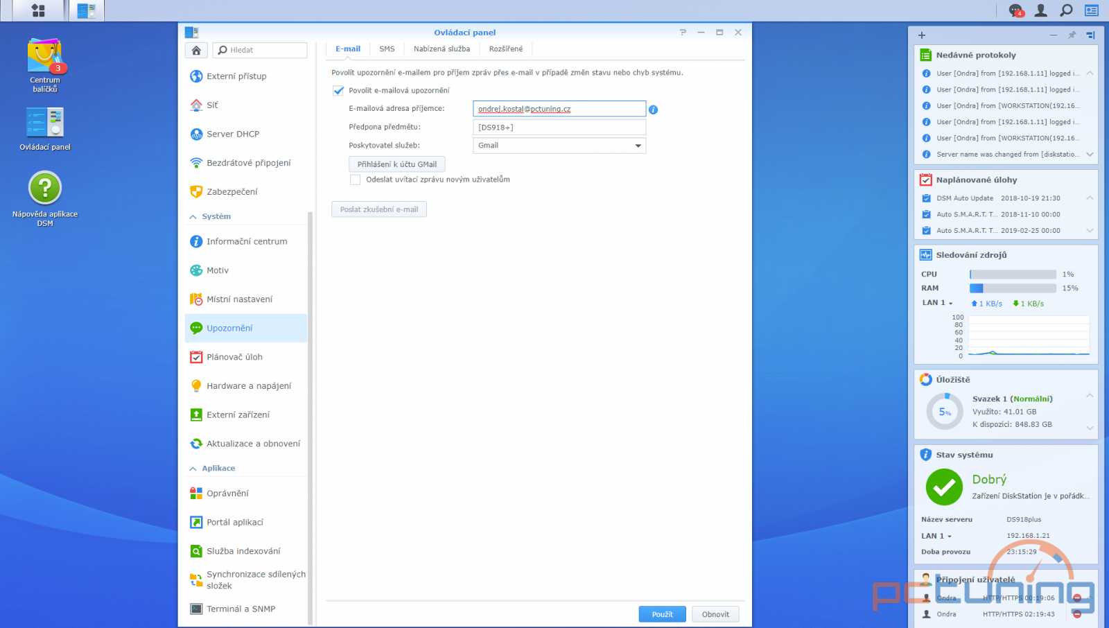 Synology DS918+: čtyřdiskový NAS domů i pro firmy