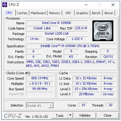 Intel Core i9-10900K: Deset jader Comet Lake až na 5,3 GHz