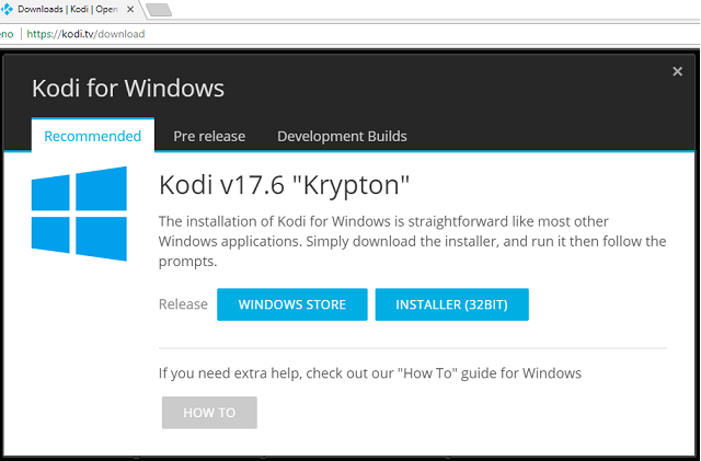 KODI pod Windows