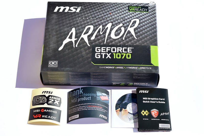 MSI GTX1070 Armor 8G OC – balení