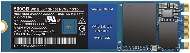 WD Blue (SN500) 500 GB – Nejlevnější SSD pro NVMe na trhu