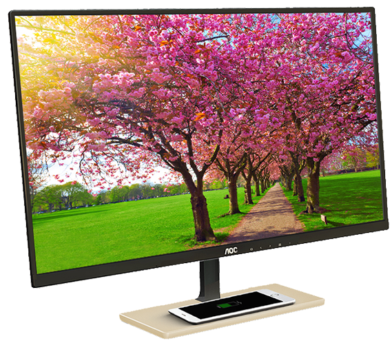 AOC nabídne 27" monitor s PLS panelem a možností bezdrátového nabíjení smartphonů