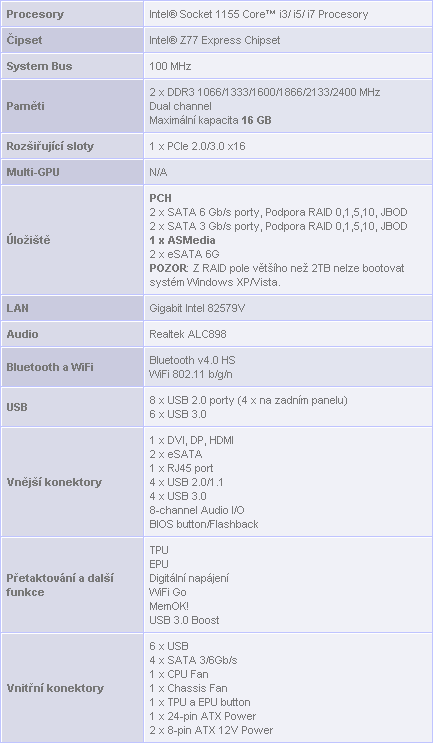 Asus P8Z77-I Deluxe – miniaturní ITX deska pro Ivy Bridge