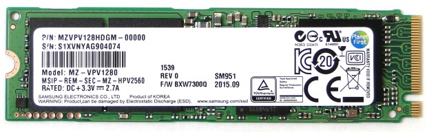 Nejrychlejší M.2 SSD disky - 3×  Samsung SM951 NVMe