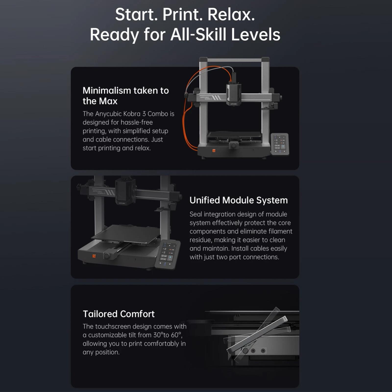 Dostupná barevná 3D tiskárna Anycubic Kobra 3 ohromí svou rychlostí a precizností