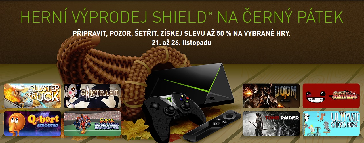 Na Black Friday zlevňují androidí hry pro Shield TV