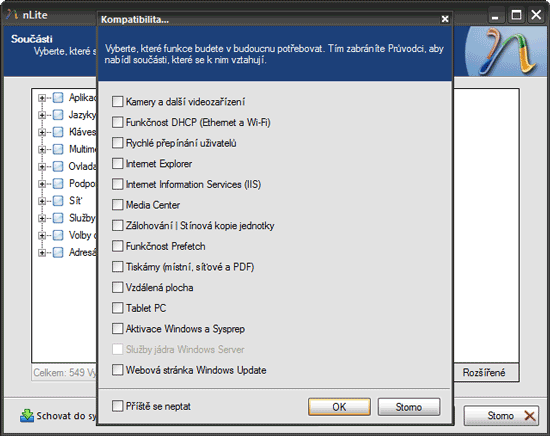 nLite: Instalace Windows XP SP3 na míru