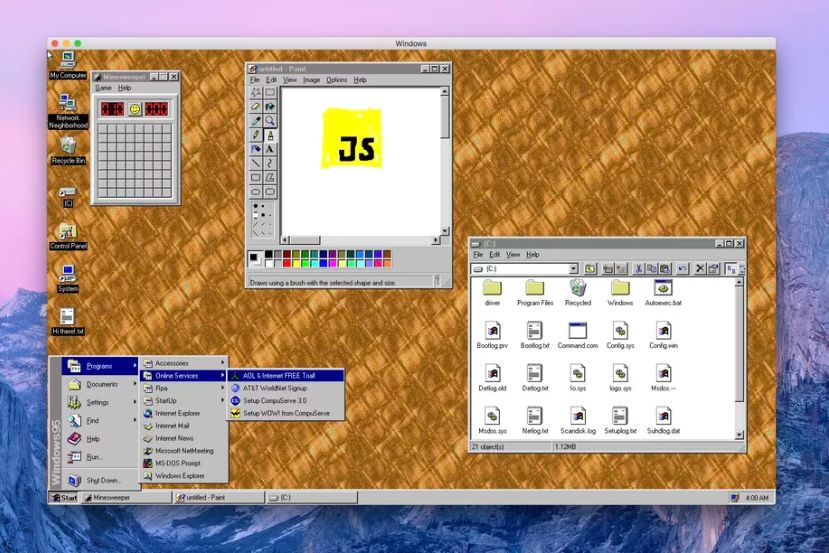 Windows 95 si nyní můžete spustit ve Windows (Macu nebo Linuxu)