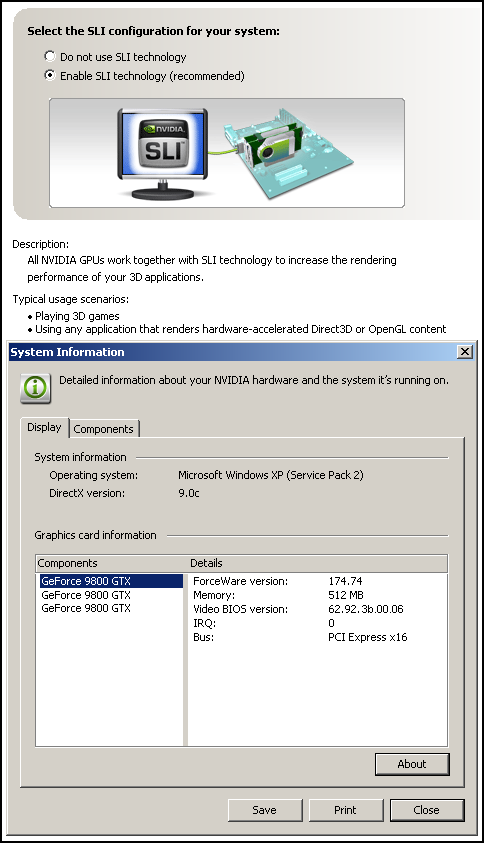 Asus a Gigabyte GeForce 9800 GTX v testu SLI a Tri SLI