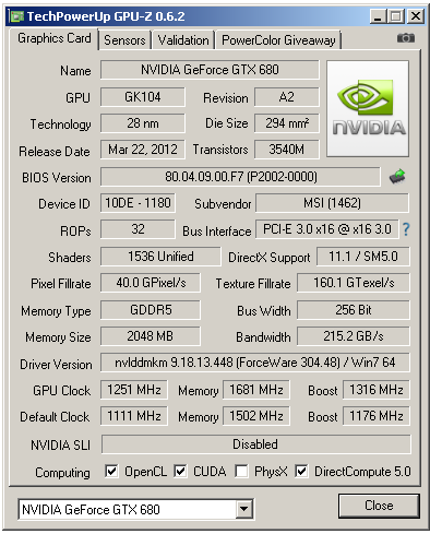 MSI GeForce GTX 680 Lightning – nejvyšší výkon, super výbava