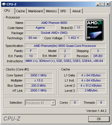 AMD Phenom X4 9850 Black Edition: 3GHz? žádný problém!