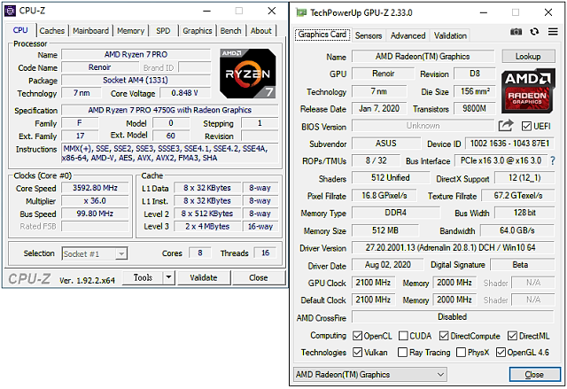 Test AMD Ryzen 7 PRO 4750G: 8 jader Zen 2 s grafikou Vega