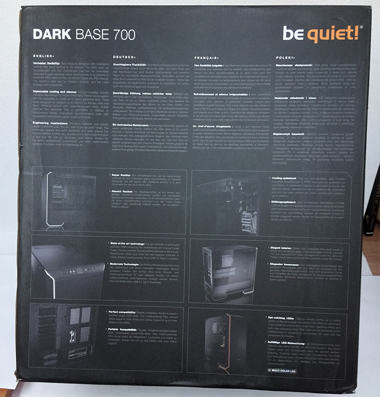 be quiet! Dark Base 700 – luxus v černém s RGB šperkem