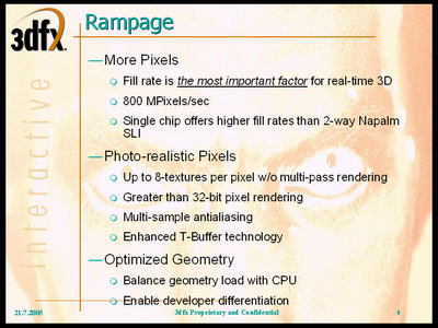 Starší prezentace 3Dfx Rampage