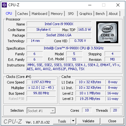 Intel Core i9-9900X: Deset jader Skylake-X v testu