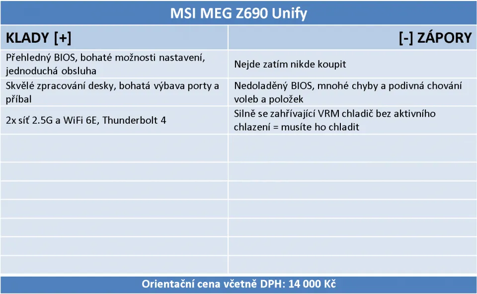 MSI Z690 MEG Unify: Taktujeme CPU a paměti na desce MSI